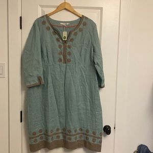 NWT Boden UK Linen Dress. US 18. Lined
